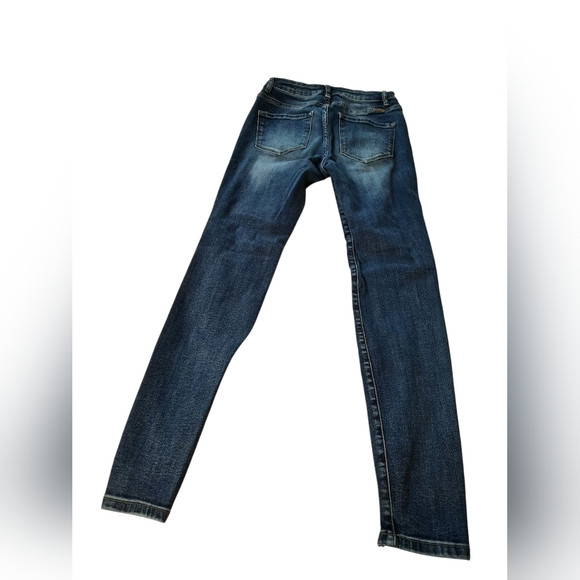 KanCan Blue Skinny Distressed Jeans Button Up 27 - Picture 8 of 14